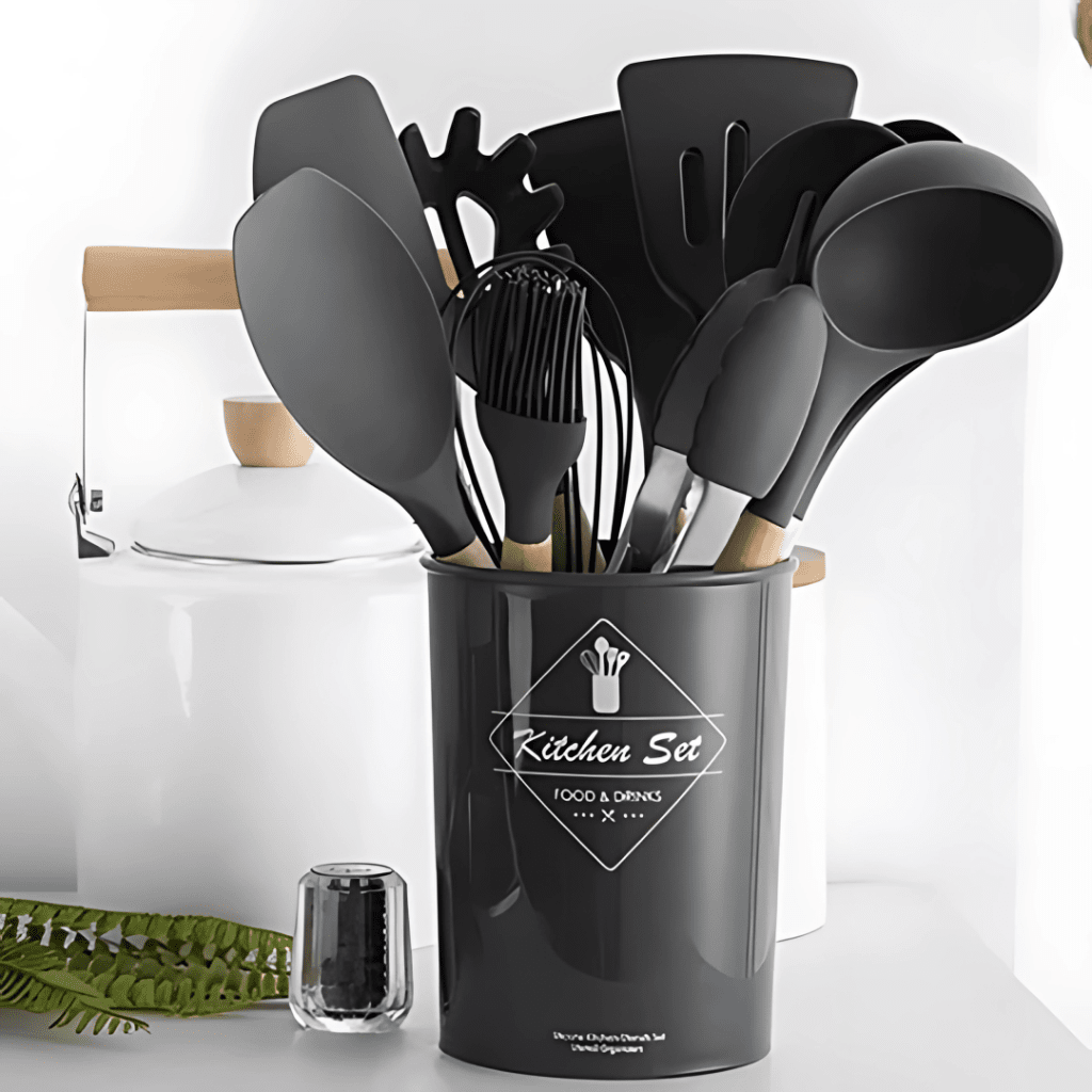 Kit 12 Peças Utensílios de Cozinha Silicone