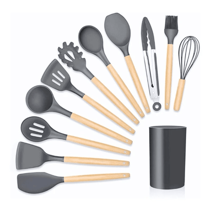 Kit 12 Peças Utensílios de Cozinha Silicone