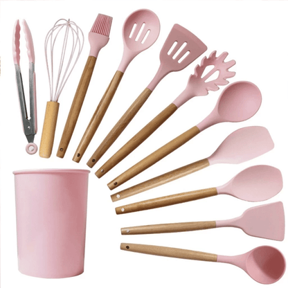 Kit 12 Peças Utensílios de Cozinha Silicone