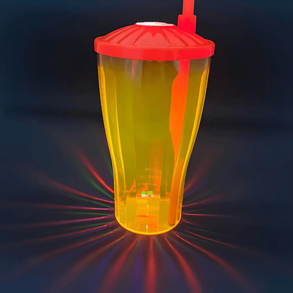 Copo com Canudo Pisca Pisca para Crianças - 600ml