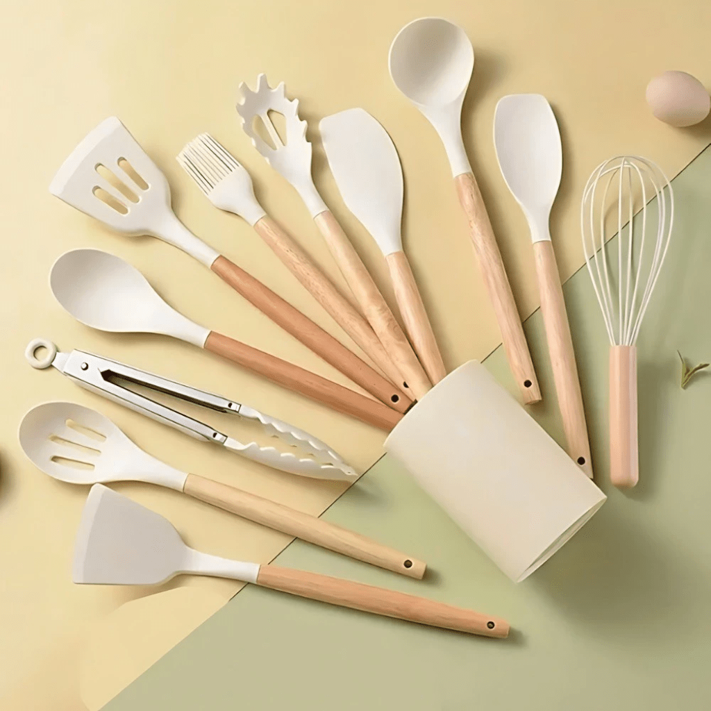 Kit 12 Peças Utensílios de Cozinha Silicone